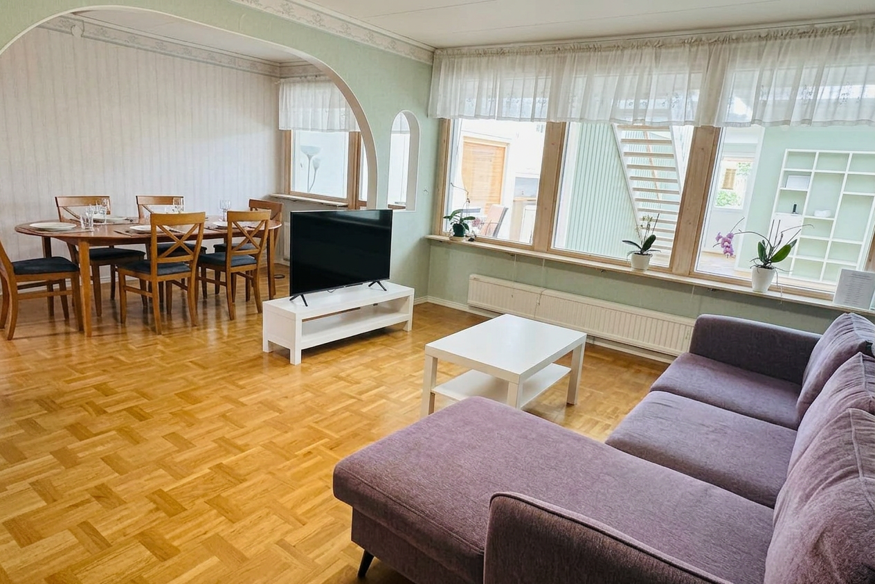 Furnished home in Bergsjön, Göteborg for work teams, 4 bedrooms and space for 8 people